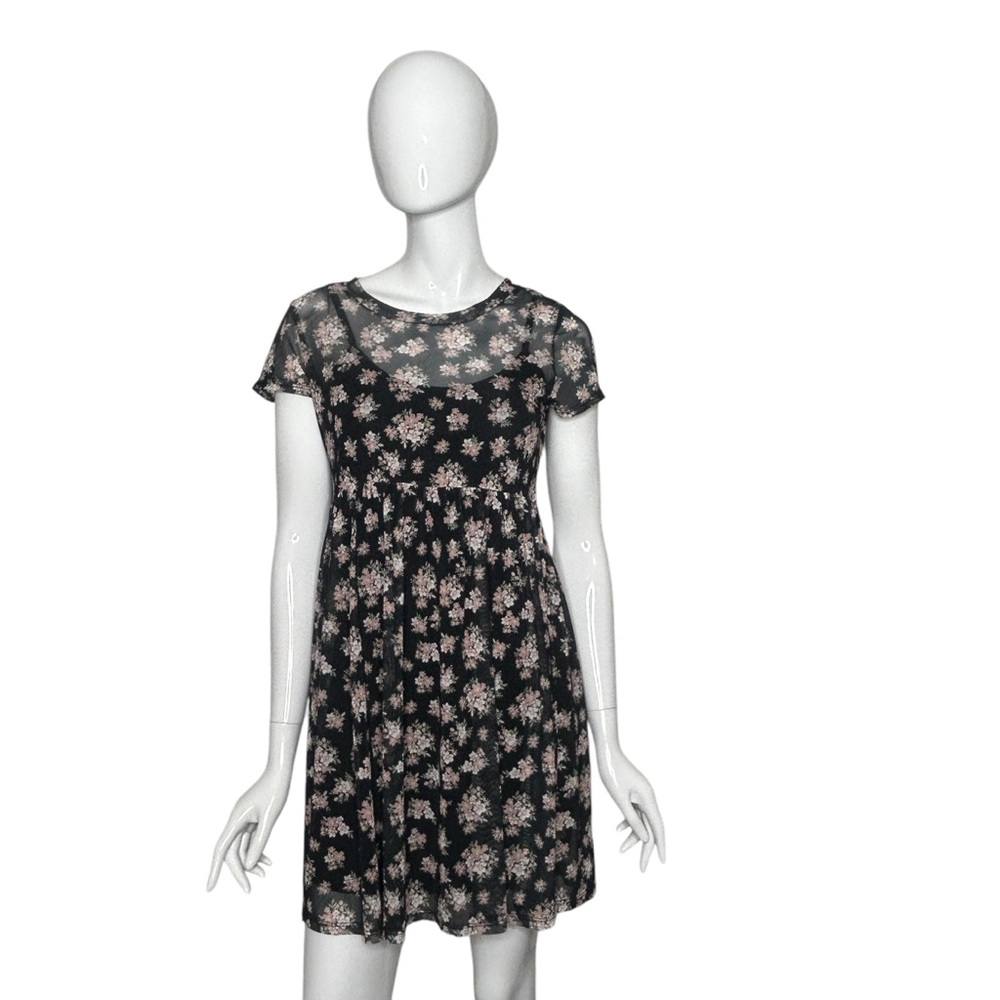 Ultra Flirt Dress Floral Small Short Sleeve Fit & Flare Y2K